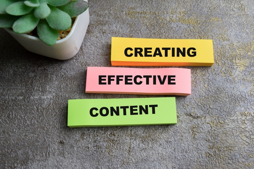 quality content is effective in web design